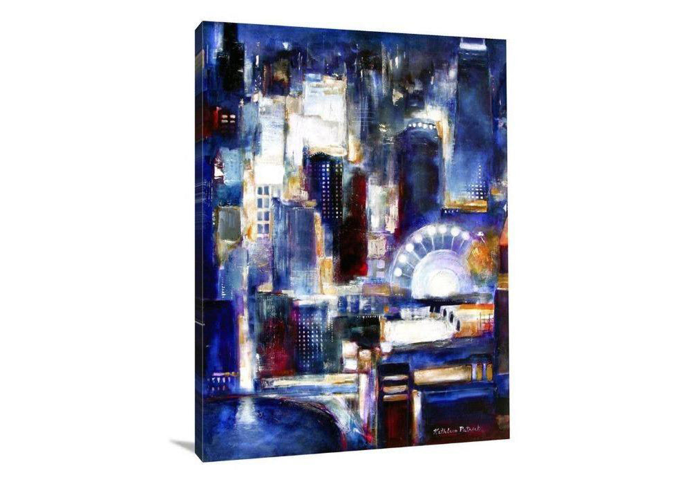 Chicago Skyline Canvas Art Print - "The Navy Pier Skyline"