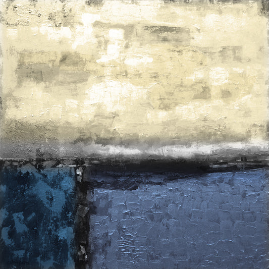  Our neutral colored landscape canvas print is available in multiple sizes and based on the original painting "Seashore Bluff"