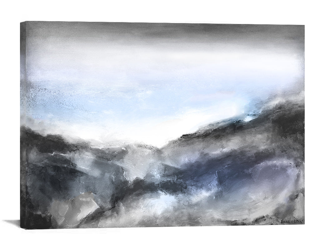 Ready to hang Neutral Abstract Landscape Canvas Print "Early Summer Vista"