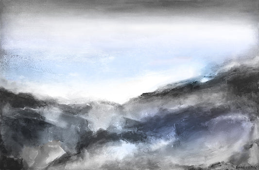 Neutral Abstract Landscape Canvas Print "Early Summer Vista"