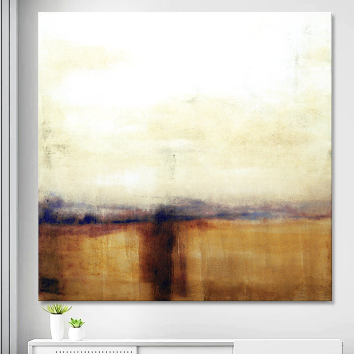 Modern Golden Landscape Art Print