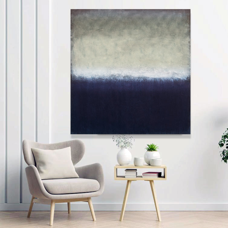 Abstract Midnight Seascape Wall Decor