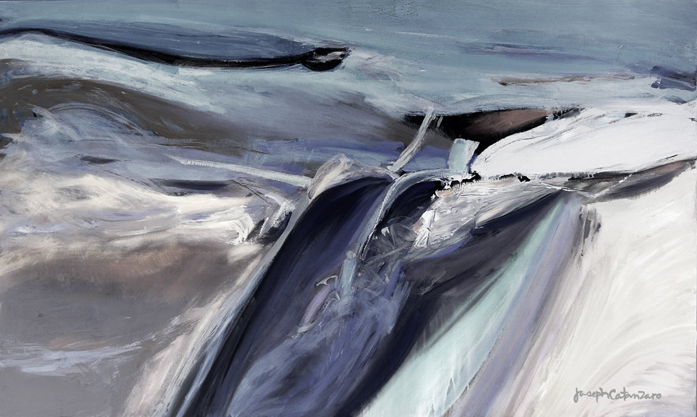 Neutral Abstract Seascape Canvas Print "High Tide"