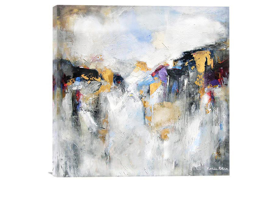 Abstract Landscape Artwork - A Neutral Canvas Print - "Beyond the Horizon" - Chicago Skyline Art