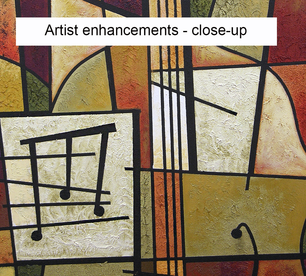 Artist enhancements on a canvas print