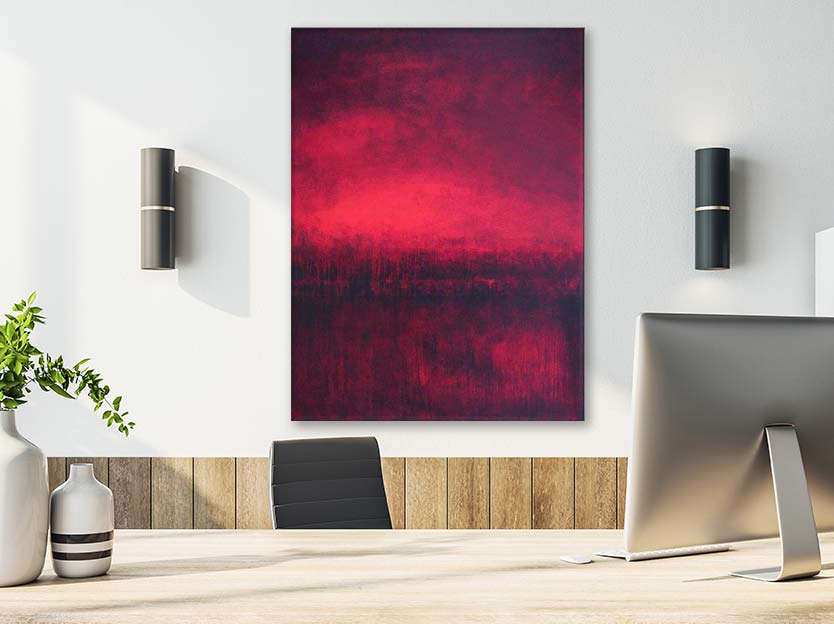 One of a kind custom artwork for offices lobbies and reception areas