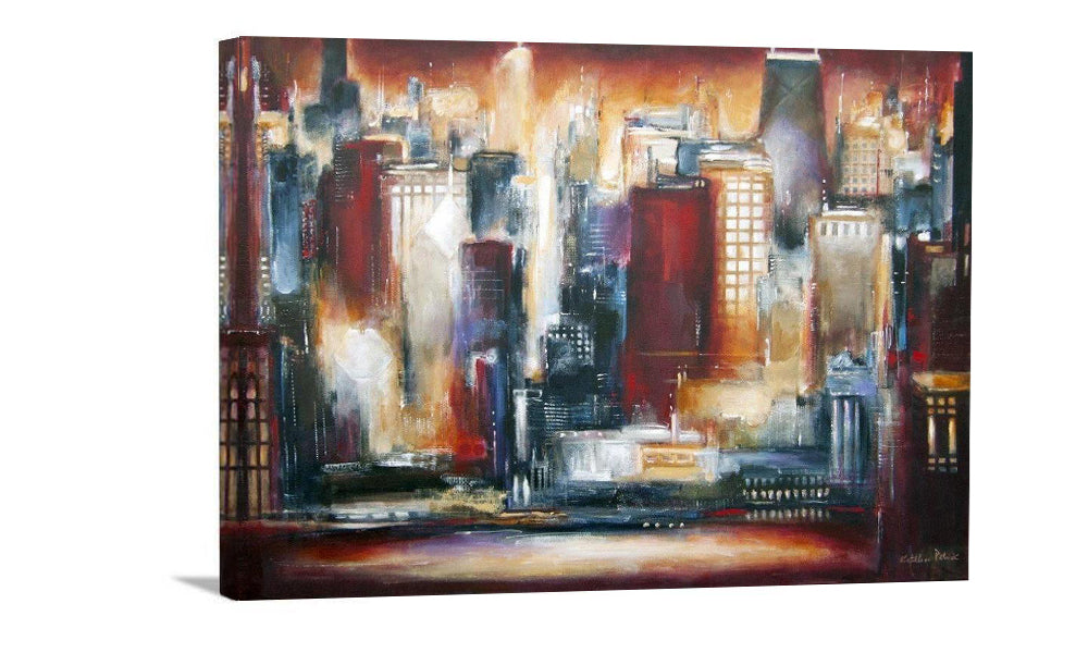 Chicago Skyline Print - "Chicago Skyline - The Sunset View" - Chicago Skyline Art