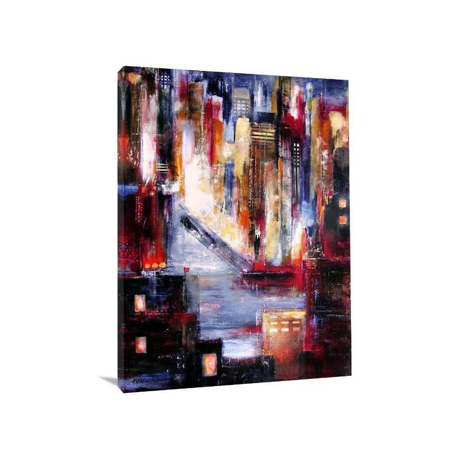 Chicago Skyline Canvas Print - "Chicago River-the Bridge is Up" - Chicago Skyline Art