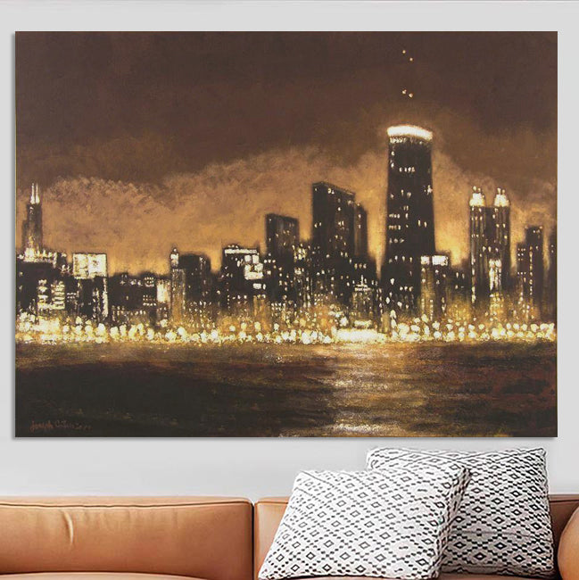 Night Skyline - Lake Michigan, Chicago