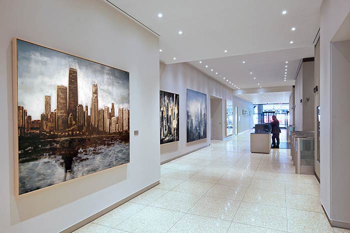 Fine art custom works from a single painting to large multiple contemporary paintings.