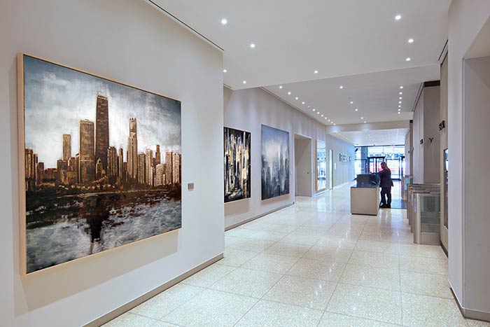 Large paintings of Chicago for businesses and offices.