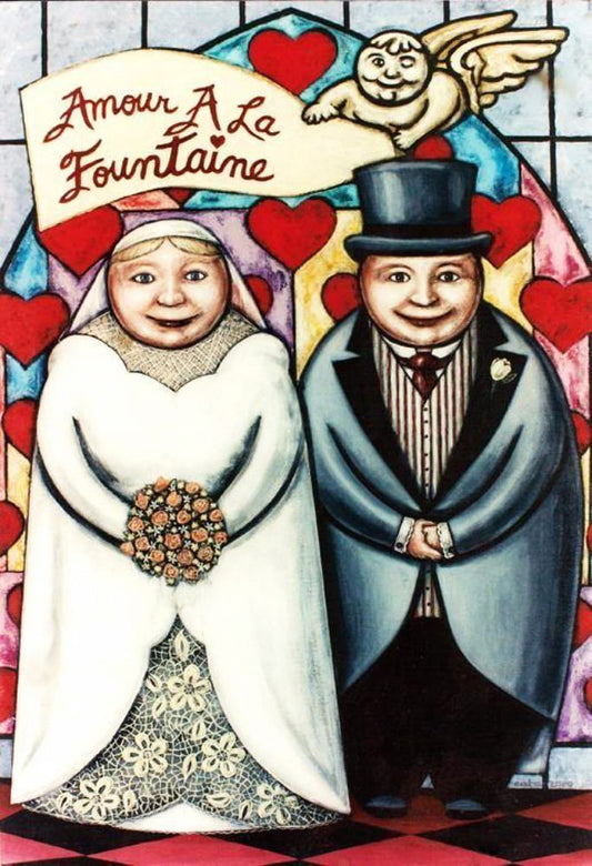 Romantic Cute Wedding Couple Art Print