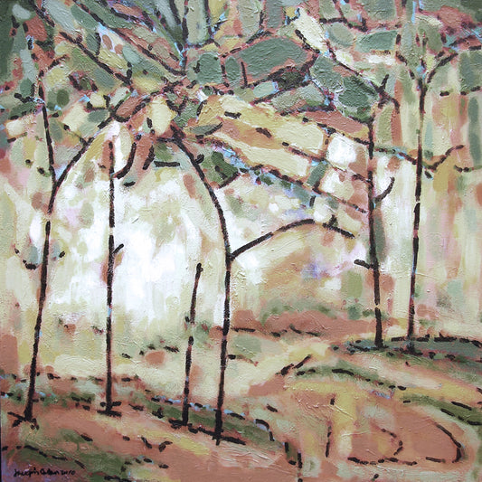 Neutral Abstract Landscape Canvas Print "Walking Through the Trees"