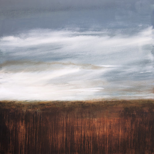 Neutral Abstract Landscape Canvas Print "Just Before Springtime"