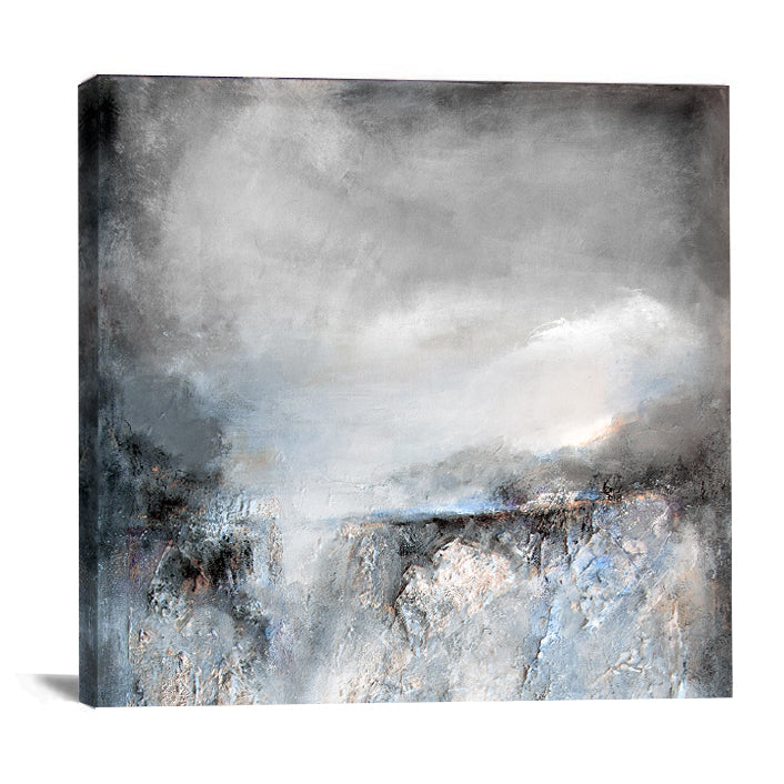 Ready to hang Neutral Abstract Landscape Canvas Print "In the Light of Evening"