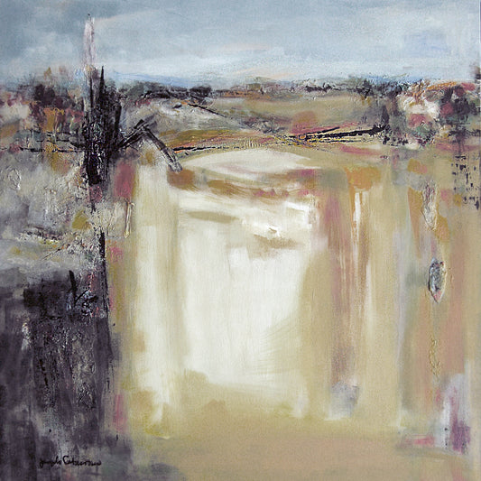 Neutral Abstract Landscape Canvas Print "From Here to There"