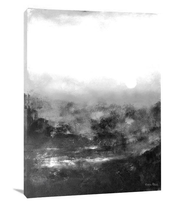 Neutral colored contemporary landscape painting prin on canvas - ready to hang.