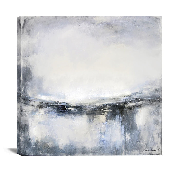Our Neutral Abstract Landscape Canvas Print "In the Evening Hours" comes ready to hang