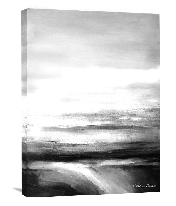 Ready to Hang Neutral Abstract Landscape Canvas Print "In the Distance"