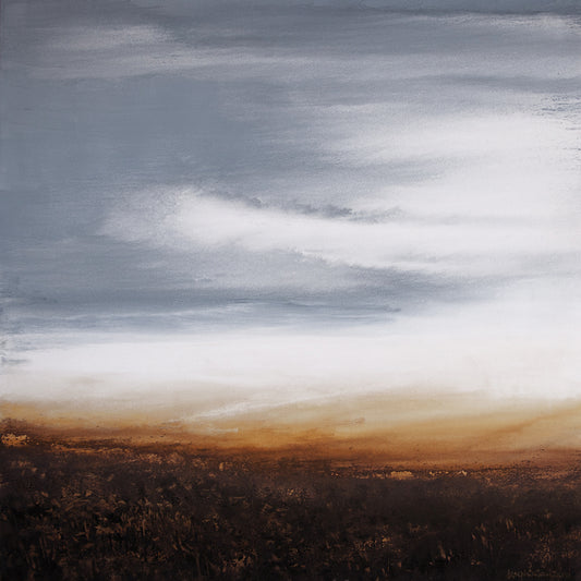 Neutral Abstract Landscape Canvas Print "Gentle Summer Sunset"