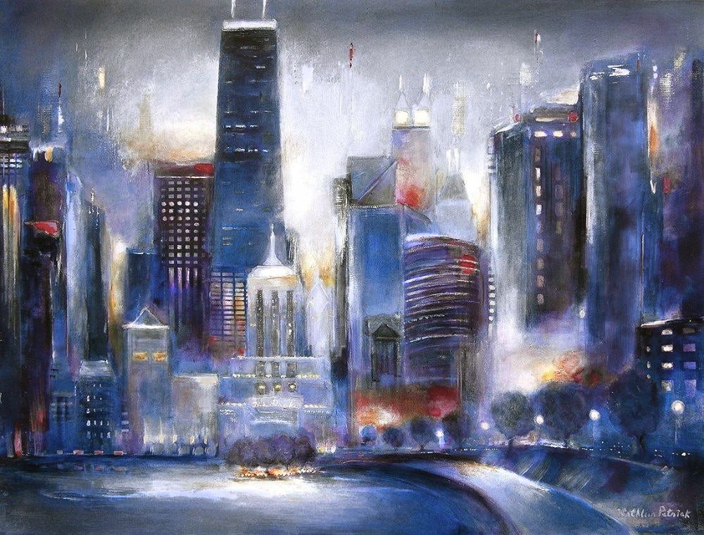 Chicago Skyline Canvas Print - Oak Beach in the Light of Early Evening