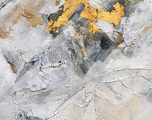 Abstract canvas print closeup with texture applied by the artist.