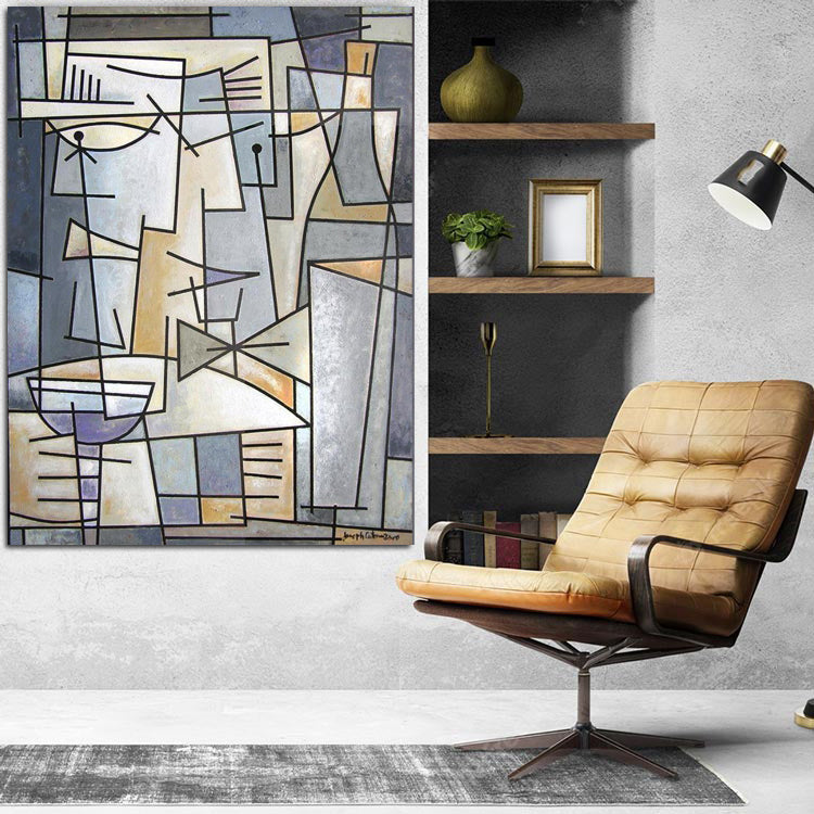 Wine Art Print in Neutral Colors