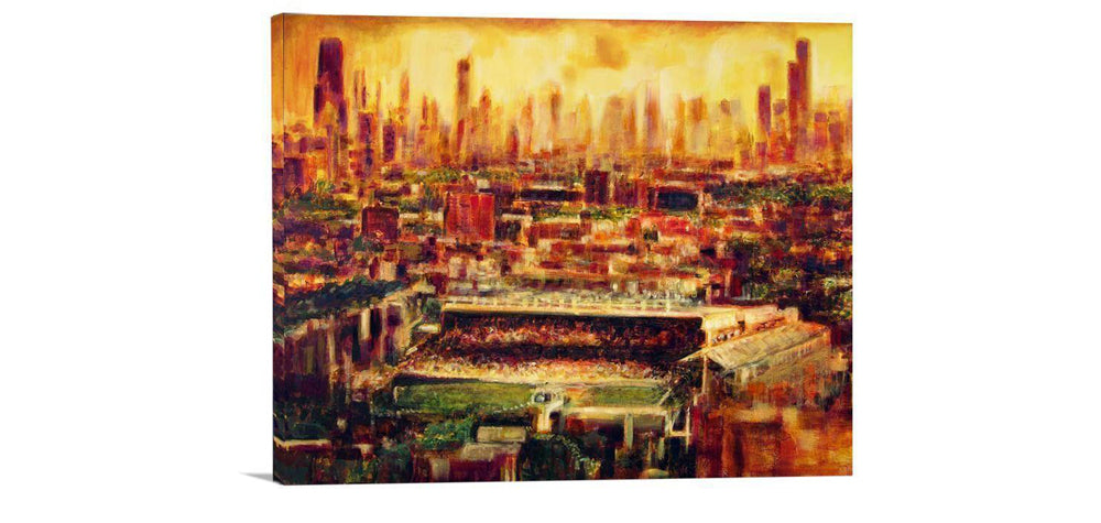Canvas Print of Chicago Wrigley Field painting
