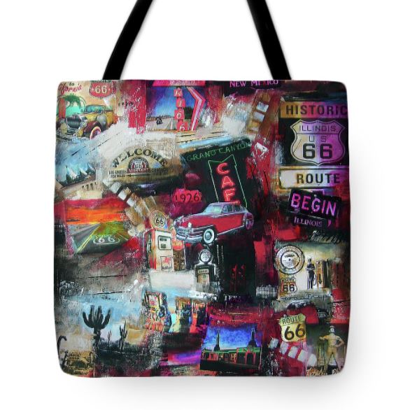 Route 66 Art Tote Bag
