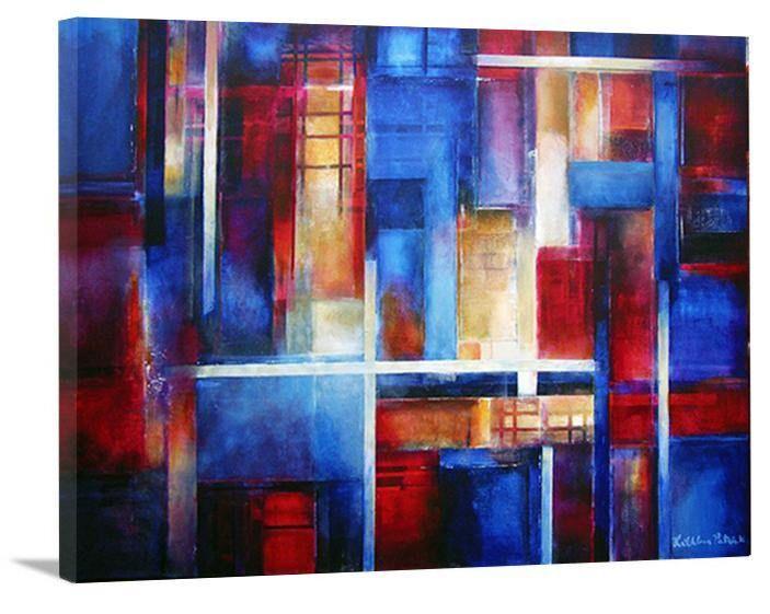 Colorful Abstract Cityscape Canvas Print - "City Lights" - Chicago Skyline Art