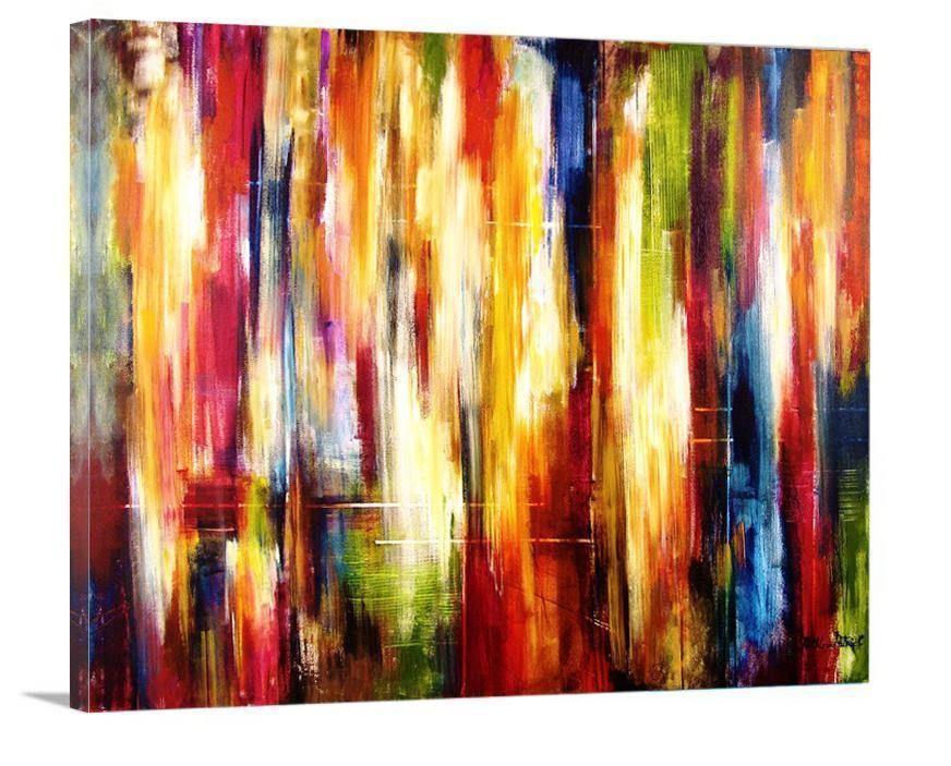 Colorful Abstract Canvas Print -"Amidst The City Rhythms" - Chicago Skyline Art