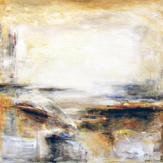 Neutral Abstract Landscape Canvas Print "The Distant View"