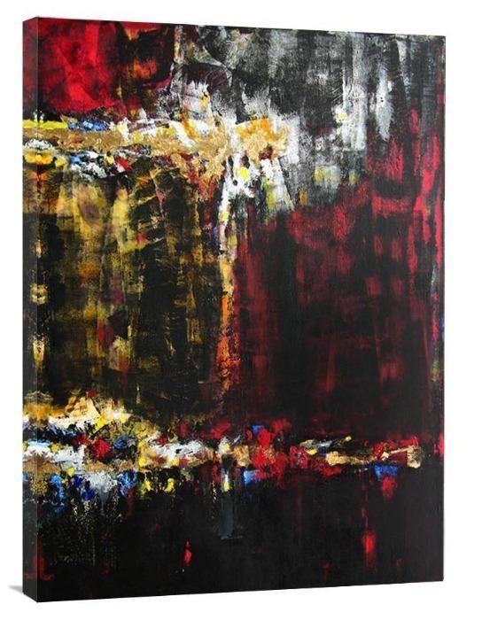 Abstract Art Painting Print - "Nightfall" - Chicago Skyline Art
