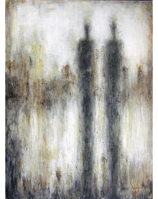 Couple Canvas Painting - "Together" - Chicago Skyline Art