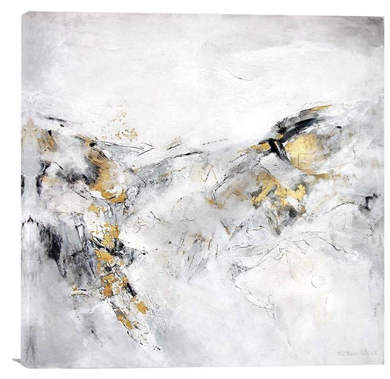Neutral Abstract Landscape Canvas Print "Of Land and Sky" 3 dimensional
