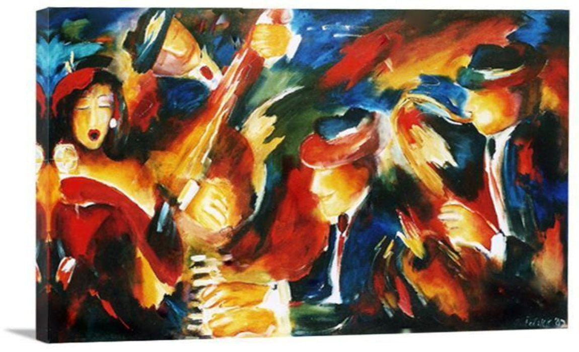Jazz Music Art Print - "Jazz at the Savoy" - Chicago Skyline Art