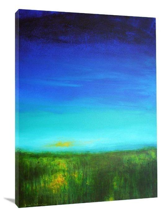 Contemporary Landscape Art Print - "Big Blue Sky" - Chicago Skyline Art