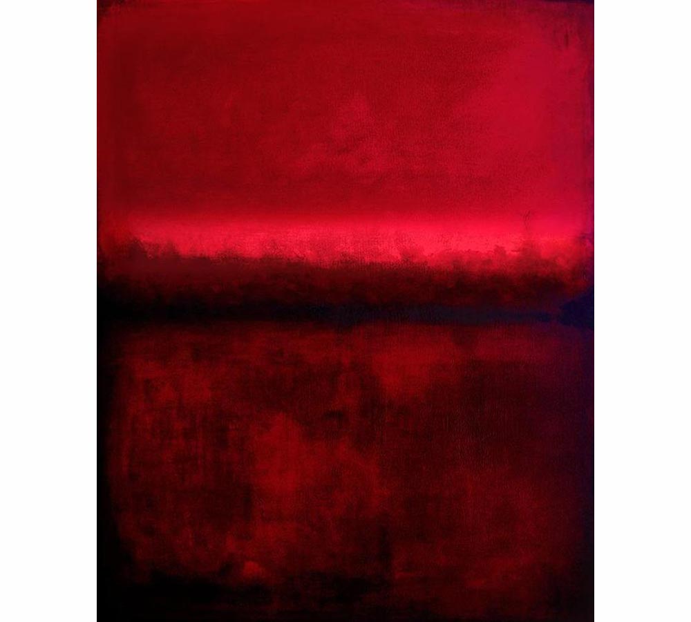 Red Abstract Canvas Print - "In Red Dreams"