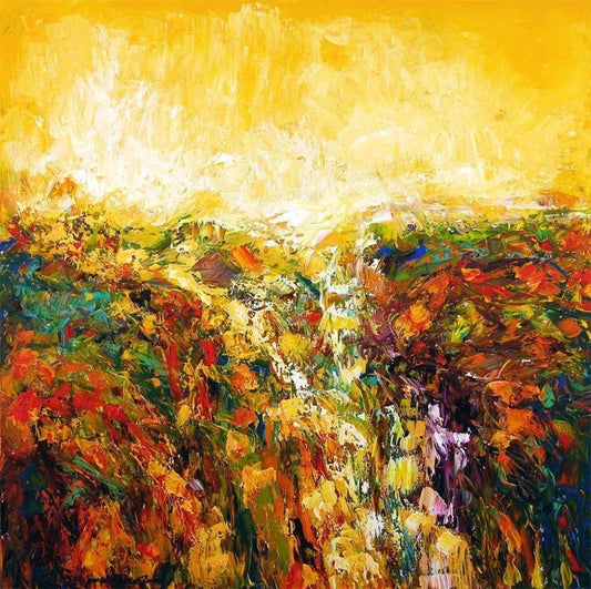 Colorful landscape artwork.