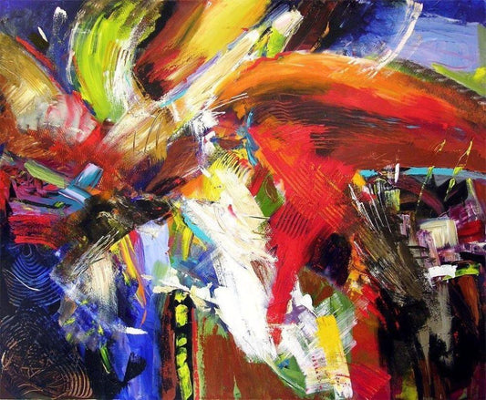 Large Colorful Abstract Canvas Print