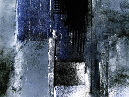 Large Abstract Canvas Painting - "Night Moods" - Chicago Skyline Art