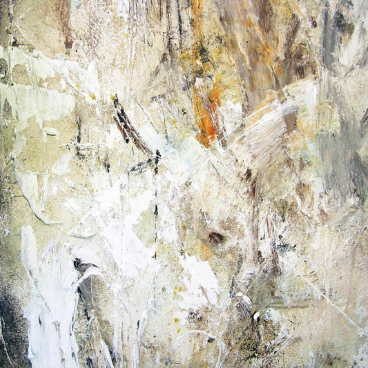 textural neutral colored abstract art - abstract art print on canvas