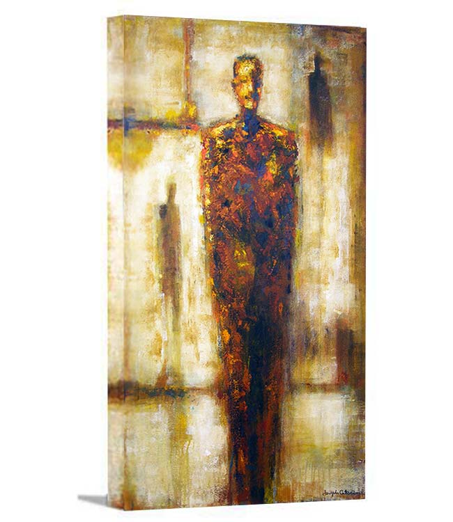 Figurative Canvas Wrap Print - "Walking Downtown" by artist Joseph Catanzaro