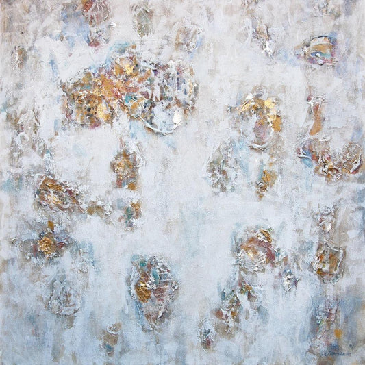 Neutral Colored Canvas Print - "Little Islands"