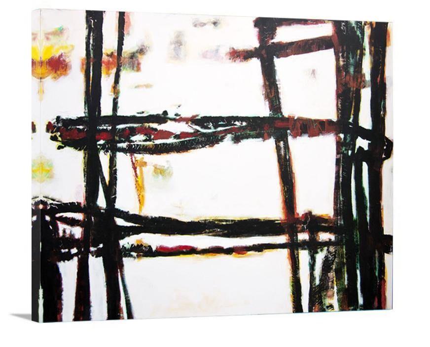 Large Abstract Art Canvas Print - "Building Connections" - Chicago Skyline Art