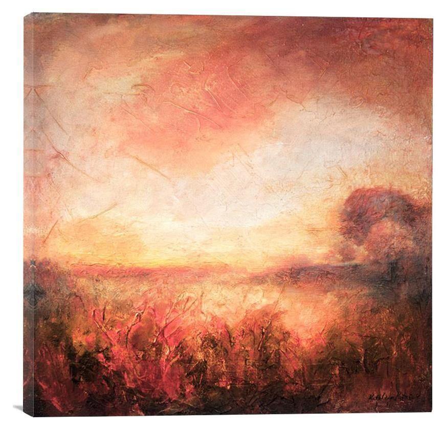 Contemporary Landscape Canvas Print- "A Golden Light" - Chicago Skyline Art