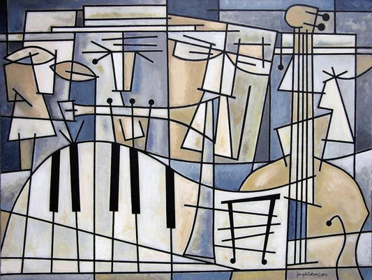 Music Art Canvas Print - "Mellow Jazz Quartet"