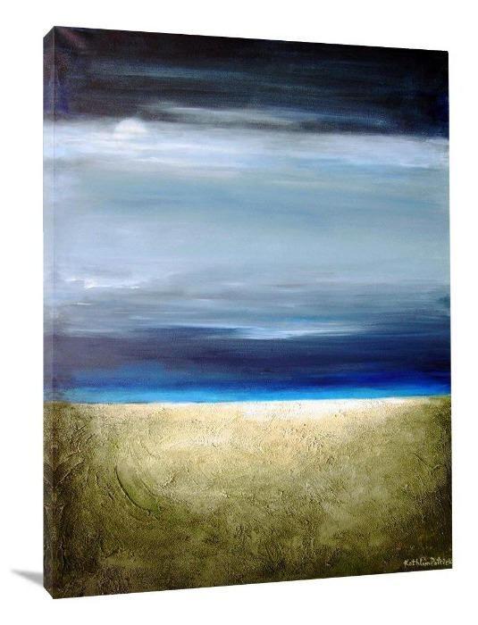 Contemporary Landscape Canvas Art Print - "One Moonlit Evening" - Chicago Skyline Art