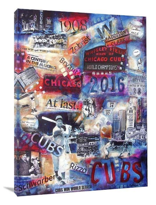 Chicago Cubs art - 2016 World Series - Canvas Print