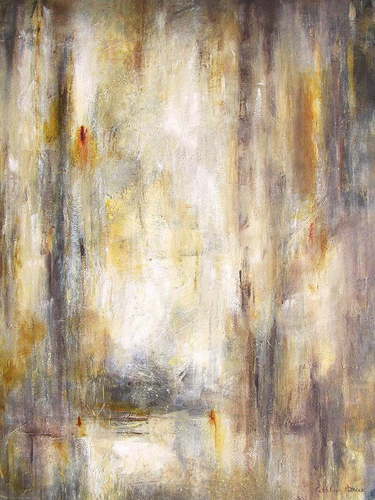 Neutral Colored Abstract Canvas Art Print-